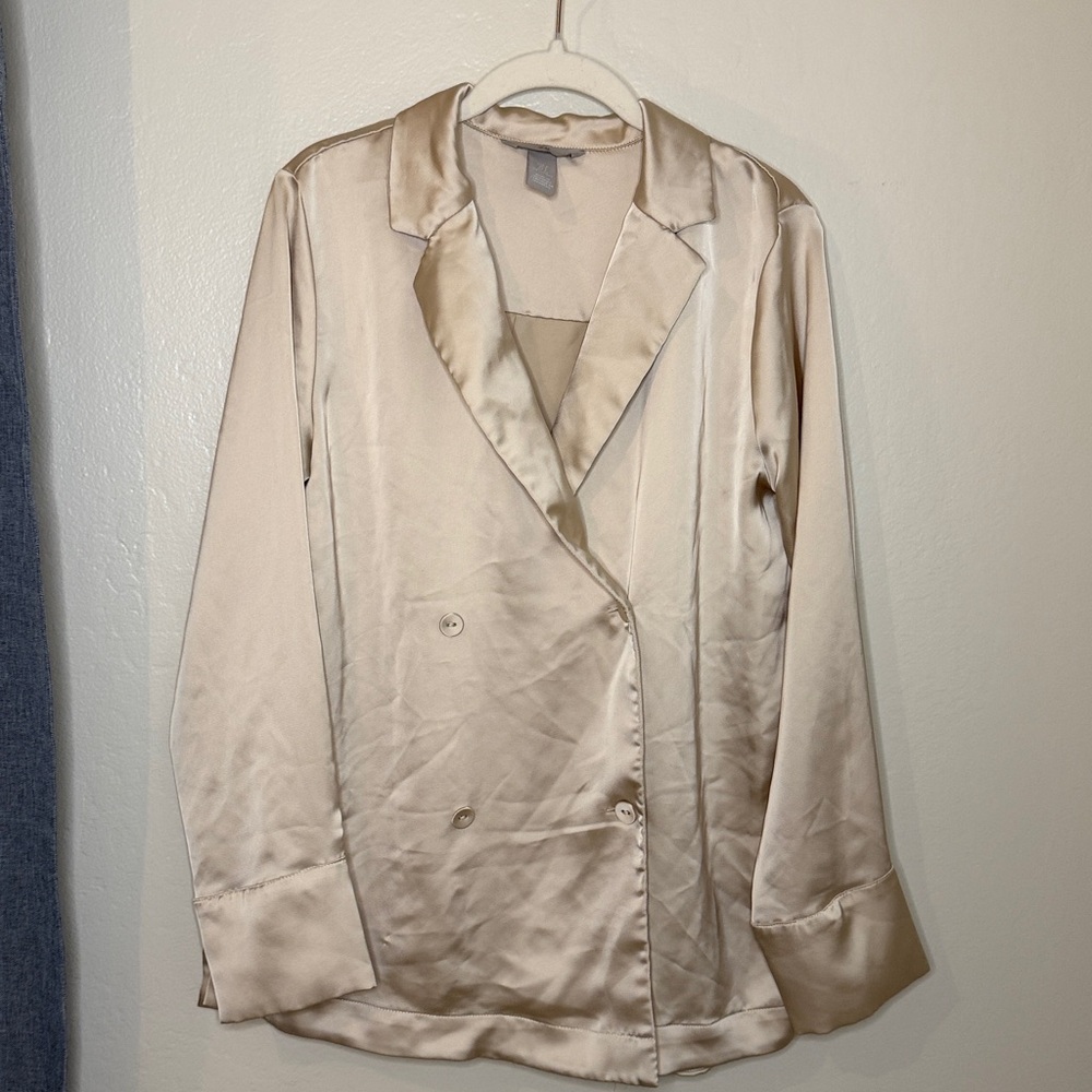 H&M | Gold/Silver Long Silk Shirt